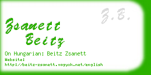 zsanett beitz business card